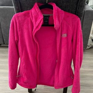 Pink Fuzzy North Face
